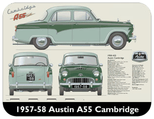 Austin A55 Cambridge 1957-58 (2 tone) Place Mat, Medium